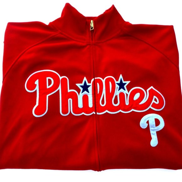 Nike MLB Other - Nike Philadelphia Phillies MLB Spell Out Track Jacket Zip Pockets XL
